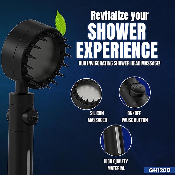 GH 1200 Universal Shower Head with Built-in Shower Filter